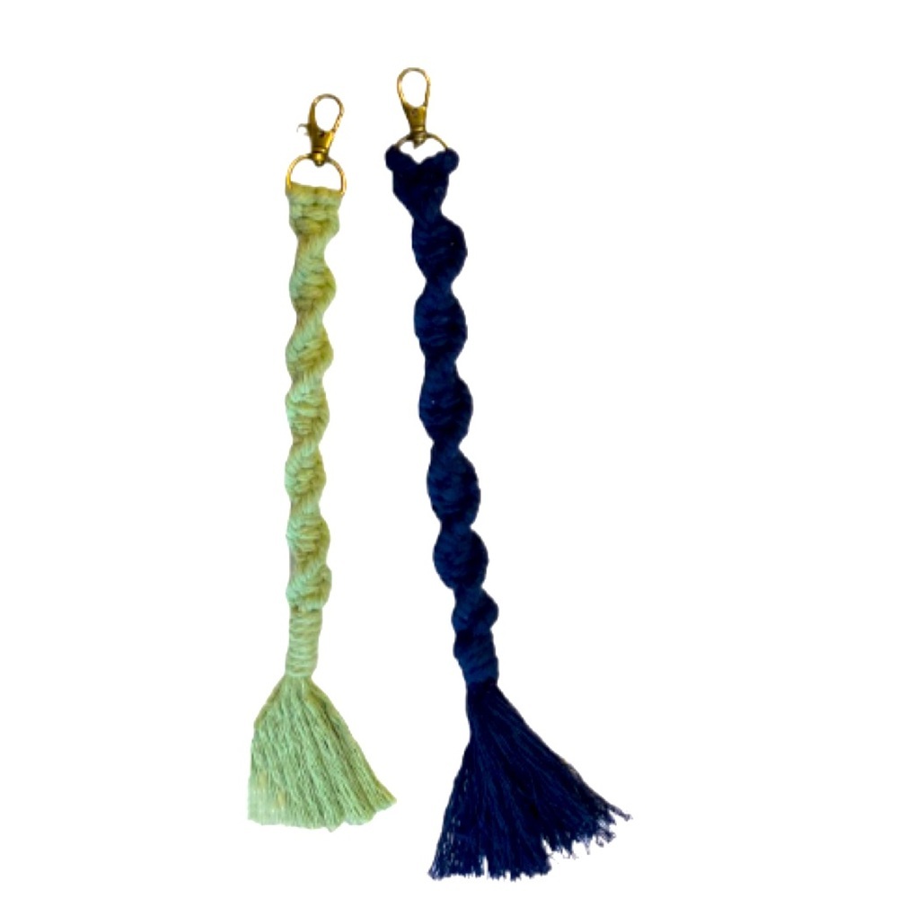 Boho Style Macrame Keychains, Customized Colors.